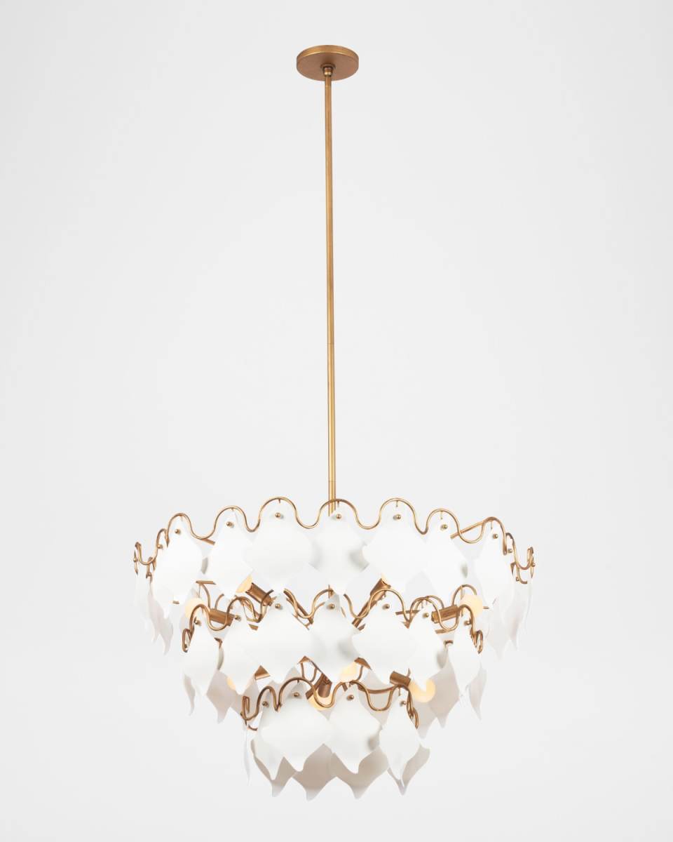 Manta 32" Bone China 10-Light Chandelier